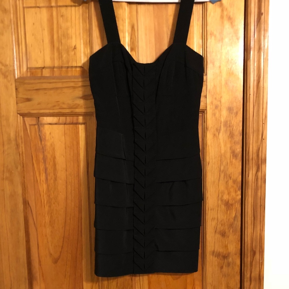 Fitted black BCBG dress